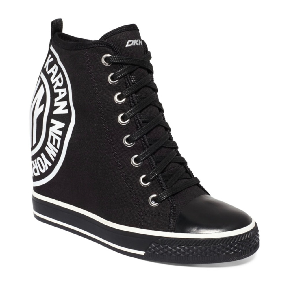 DKNY black wedges converse shoes in perfect condition!